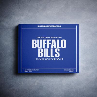 Signature gifts Buffalo Football Personalized History Book - Bills Football Fan Gift - A Pro Football History Told Through Newspaper Archive Coverage - Add a Name On The Cover for Free - Bills