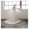 HANRUO 1 Tier Cute Edge Bridal Wedding Veil Elegant Wedding Veil Short Veil with Comb Wedding Veil Elbow Length Veil (Color : White, Item Length : 300cm) view 2