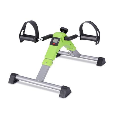SMSOM Folding Pedal Exerciser, Pedal Exerciser Stationary Under Desk Mini Exercise Bike- Hand, Arm & Leg Exercise Machine, Rehab Equipment for Seniors, Green