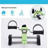 SMSOM Folding Pedal Exerciser, Pedal Exerciser Stationary Under Desk Mini Exercise Bike- Hand, Arm & Leg Exercise Machine, Rehab Equipment for Seniors, Green view 3