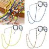 Fashion Colorful Rice Bead Mask Glasses Dual-use Lanyard Gold Anti-Lost Earphone Mask Chain Glasses Chain view 2