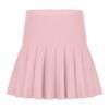 easyforever Girls High Waisted Knitted Flared Pleated Skirt Skater School Uniform Skirt Scooter Skort Dance Mini Skirt Pink 15-16 Years view 1