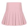 easyforever Girls High Waisted Knitted Flared Pleated Skirt Skater School Uniform Skirt Scooter Skort Dance Mini Skirt Pink 15-16 Years view 2