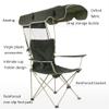 BBZY Outdoor Camping Chair Portable Folding Chair, with Parasol and Cup Holder, Can Support 330 LBS, Camping, Hiking, Traveling view 3