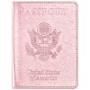 Passport and Vaccine Card Holder Combo, Passport Cover with Vaccine Card Slot, Wallet, Passport Case Holder for Women and MenAE-Rose gold view 1