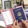 Passport and Vaccine Card Holder Combo, Passport Cover with Vaccine Card Slot, Wallet, Passport Case Holder for Women and MenAE-Rose gold view 2