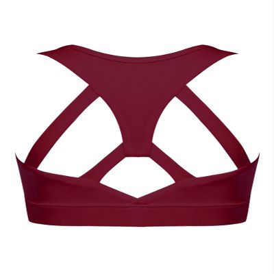 Mufeng Kids Girls Crisscross Back Crop Tops Training Bra Gym Yoga Dance Sport Bras Camisole Tanks Tops Undershirts Racer Back Burgundy 4