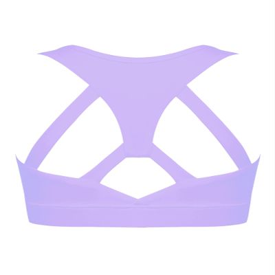 Mufeng Kids Girls Crisscross Back Crop Tops Training Bra Gym Yoga Dance Sport Bras Camisole Tanks Tops Undershirts Racer Back Light Purple 4