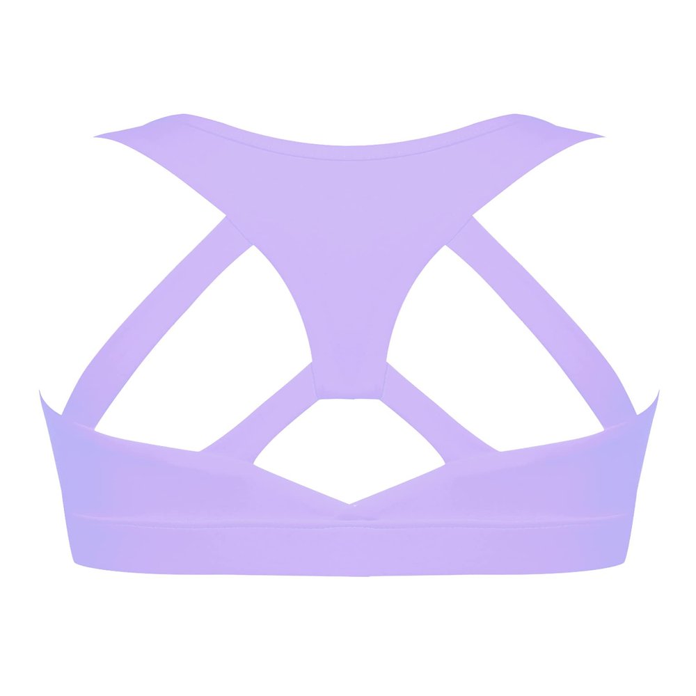 Mufeng Kids Girls Crisscross Back Crop Tops Training Bra Gym Yoga Dance Sport Bras Camisole Tanks Tops Undershirts Racer Back Light Purple 4
