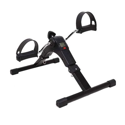 SMSOM Portable Mini Pedal Exerciser, Folding Under Desk Bike Pedal Exerciser for Arm/Leg Medical Fitness Exercise Bike Mini Home Workout, Black
