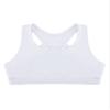 Mufeng Kids Girls Crisscross Back Crop Tops Training Bra Gym Yoga Dance Sport Bras Camisole Tanks Tops Undershirts Racer Back White 4 view 3