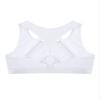 Mufeng Kids Girls Crisscross Back Crop Tops Training Bra Gym Yoga Dance Sport Bras Camisole Tanks Tops Undershirts Racer Back White 4 view 4
