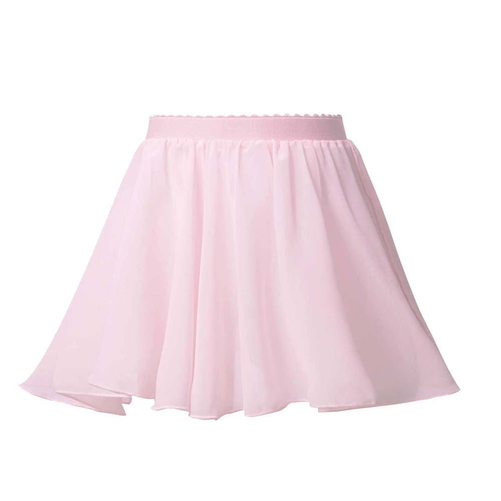 Oyolan Kids Girls Skater Swing Skirt Pure Color Knee Length Stretchy A-line Pleated Skirt School Tennis Dress Pink A 3-4 Years