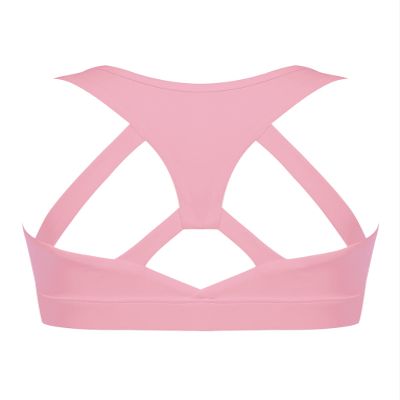 Mufeng Kids Girls Crisscross Back Crop Tops Training Bra Gym Yoga Dance Sport Bras Camisole Tanks Tops Undershirts Racer Back Pink 4