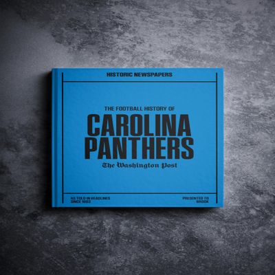Signature gifts Carolina Football Personalized History Book - Panthers Football Fan Gift - A Pro Football History Told Through Newspaper Archive Coverage - Add a Name On The Cover for Free - Panthers