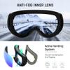TOREGE Ski Goggles Anti Fog Dual-Layer UV Protection Snowboard Goggles OTG Snow Goggles for Men Women TG02 (Matt Black Frame & Revo Ice Blue Lens) view 4