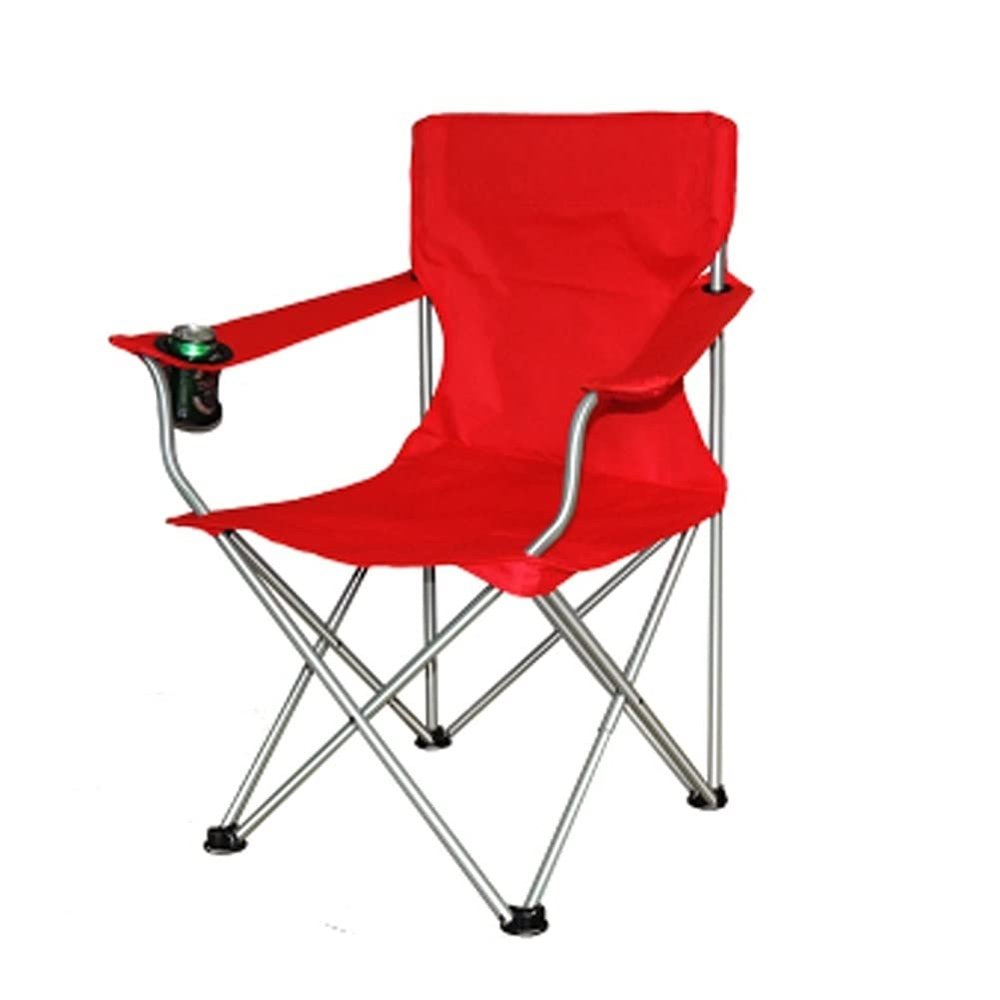 BBZY Ultra-Light Camping Chair Compact Folding Chair with Cup Holder Armrests and Carrying Bag Heavy Duty 220 Pounds Capacity (Color : F)