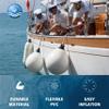 Dan-Fender Heavy Duty Round Balloon Fender & Marker Buoy B40-A2 - Multi Purpose Ball Bumper for Boats (18-25 ft Long) - Solid Rope Holds Brass Valve, Boat Accessories for All Weather (White) view 3