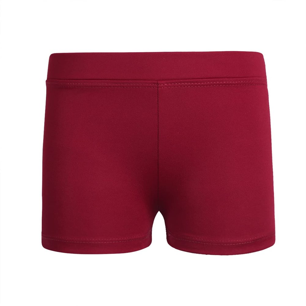 Loloda Kids Girls Tie Dye Dance Tumbling Shorts Gymnastics Yoga Workout Athletic Shorts Activewear Burgundy 12 Years