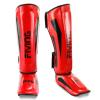 FIVING MMA Martial Arts Shin Guards  Padded, Adjustable Muay Thai Leg Guards with Instep Protection for Kickboxing/MMA Training and Sparring  Durable, Professional MMA Equipment (Red, Large) view 2