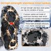 AYAMAYA Upgraded 24 Spikes Crampons Ice Cleats for Shoes and Boots - Antislip Stainless Steel Snow Traction Ice Gripper for Shoes Men Women, Snow Chains for Hiking Winter Walking Climbing - L view 2