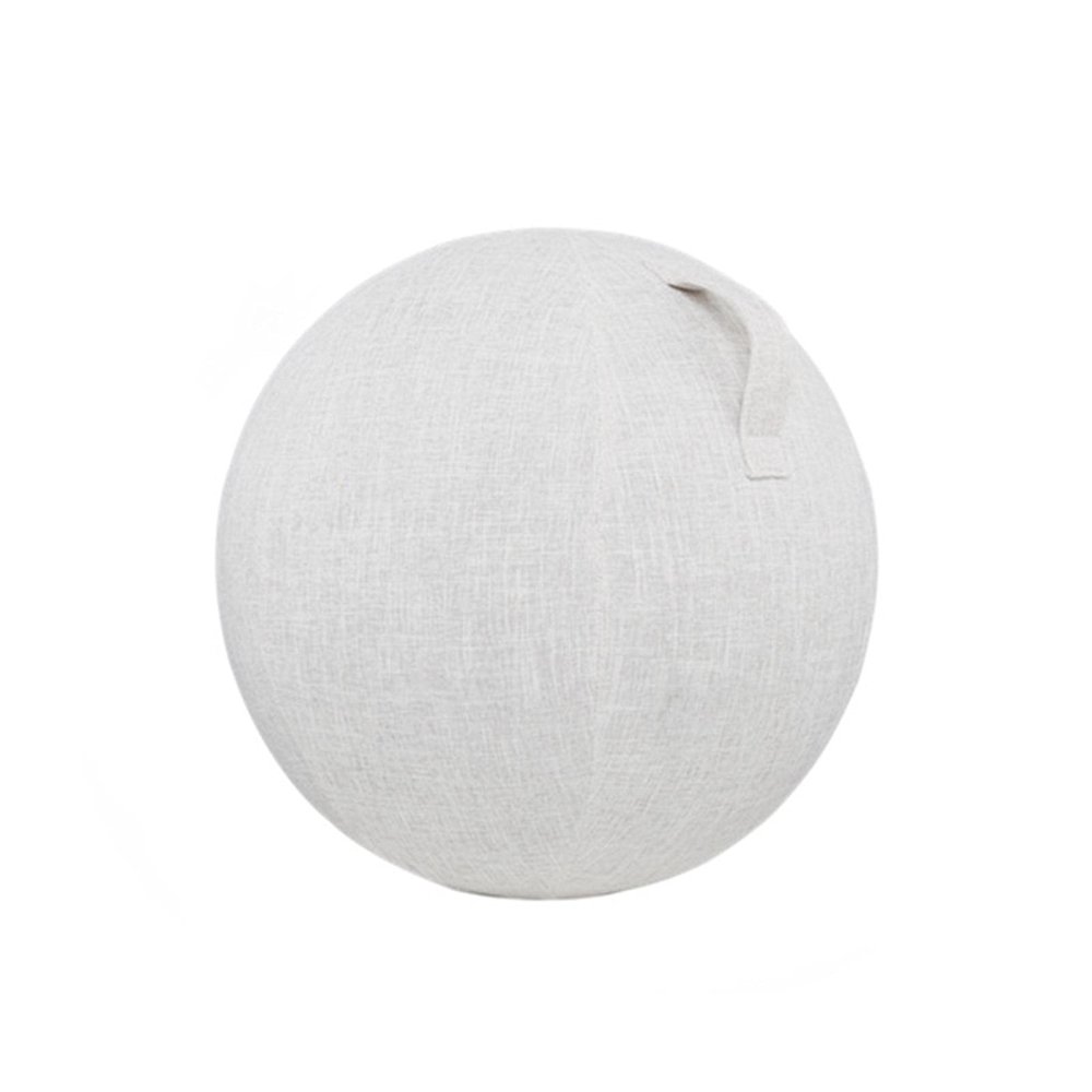 EKDJKK Balance Ball with Handle & Protective Skin, Foldable & Lightweight, Anti-Scratch - Beige, 55cm