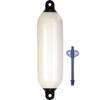 Dan-Fender Heavy Duty Boat Fender 1035 - Bumper for Boats (36-45 ft Long) - Strong & Flexible PVC, All Weather Conditions, Universal Fit Boat Accessories for Docking (Eggshell) view 1