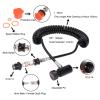 TUXING Heavy Duty Paintball Tank Remote Coil Remote Line for HPA High Pressure Air Compressed / CO2 Tanks with O-Ring and Protection Cap,G1/2-14 view 2