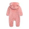 ACSUSS Unisex Baby Boy Girl Fleece Footed Jumpsuit Cute Bear Ear Warm Hooded Romper Snowsuit Pink C 6-9 Months view 2