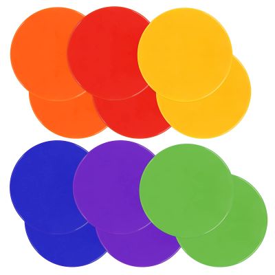 ZIECE Spot Markers 9inch 12 Pack Rubber Floor Dots Non Slip Flat Cones Agility Dots for Kids Soccer Basketball Sports Speed Agility Training, Preschool Classroom Activities