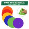 ZIECE Spot Markers 9inch 12 Pack Rubber Floor Dots Non Slip Flat Cones Agility Dots for Kids Soccer Basketball Sports Speed Agility Training, Preschool Classroom Activities view 2