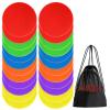 ZIECE Poly Spot Markers for Gym Floor 4.72/6/9 Inch 24 Pcs Poly Spots, Non-Slip Rubber Floor Dots Agility Markers Flat Cones for Sports Soccer PE Training, Dance, Classroom Activities view 1