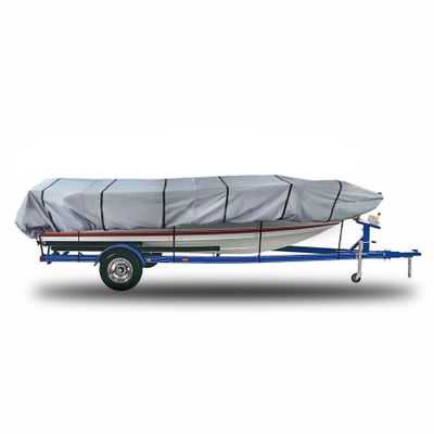210D Heavy Duty Trailerable Boat Cover Replacement for Jon Boat-Grey