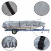 210D Heavy Duty Trailerable Boat Cover Replacement for Jon Boat-Grey view 4