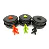 Outdoor Portable Camping Pot Set Cookware Mess Kit 1-2 Person Picnic Barbecue Pots and Utensils Orangehandle view 2