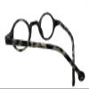 Circleperson Men Women Eyeglass frames Optical spring hinges small round (Gray tortoise, Clear/Demo lens) view 3