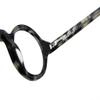 Circleperson Men Women Eyeglass frames Optical spring hinges small round (Gray tortoise, Clear/Demo lens) view 4