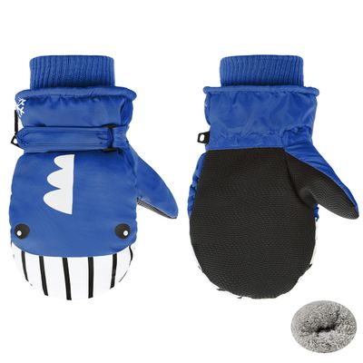 Century Star Winter Lined Fleece Toddler Mittens Waterproof Snow Mittens for Toddler Girls Boys Kids Snow Gloves Ski Whale Blue 2-4T