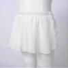 VernLan Girls Basic Classic Ballet Dance Chiffon Wrap Skirt with Tie Waist Skate Over Scarf Skirt Gymnastic Dancewear A White 15-16 Years view 4
