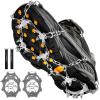 Crampons Ice Cleats Traction Snow Grips for Boots Shoes Women Men Anti Slip 19 Stainless Steel Spikes Safe Protect for Hiking Fishing Walking Climbing Mountaineering view 1