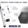 ToVii Golf Travel Bag Support Pole, Telescopic Golf Travel Bag Support System Aluminum Alloy Golf Support Rod and Hexagon Anti-Impact Support Top, Golf Club Travel Support Protection (Black) view 2