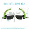 KORIKAHM Adjustable Lat Pull down Bar, Cable Machine Attachments for Gym, Home Gym Fitness T-bar Row Pulldown Attachments, Lat Pull Down Machine Wide Grip Neutral Grip Handle (SP-PADDLE GRIP) view 2
