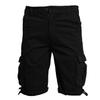 Loose Fit Summer Cargo Shorts for Men Outdoor Cotton Twill Shorts with Zipper Multi Pocket Casual Lightweight Shorts Black view 1