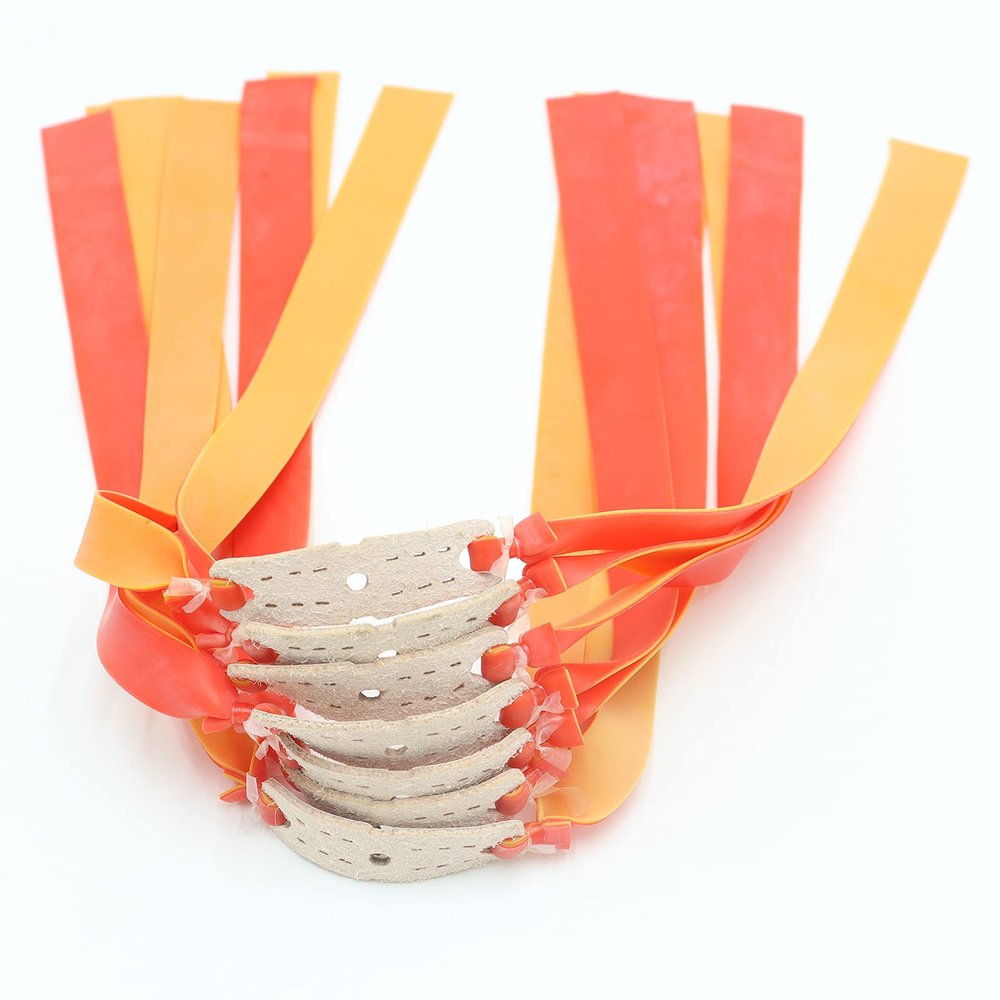 20 Pcs rubber bands for slingshot Length 25cm rubber latex rubber bands drawstrings for slingshot slingshot spare rubber bands drawstrings flat slingshot rubber bands sling accessories hunting (RED)