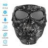 Flantor Spooky Skull Face Mask for Airsoft Paintball Motor Racing Polarized Lens (Skull Black) view 2