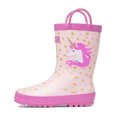 Cotswold Childrens/Kids Puddle Unicorn Galoshes (12 Little Kid) (Pink)