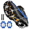 Crampons Ice Cleats Traction Snow Grips for Boots Shoes Women Men Anti Slip 19 Stainless Steel Spikes Safe Protect for Hiking Fishing Walking Climbing Mountaineering view 1