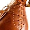 Geoffrey Retro Speed Punch Ball Bag with Brass Fitting Hanging | TAN Leather Vintage Boxing Training | Size 5 | GEOFFREY (Tan) view 3