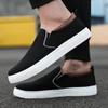 Mens Casual Walking Shoes Slip on Loafers Leisure Flat Canvas Sneakers Black view 4