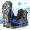 Crampons Ice Cleats Traction Snow Grips for Boots Shoes Women Men Anti Slip 19 Stainless Steel Spikes Safe Protect for Hiking Fishing Walking Climbing Mountaineering view 2